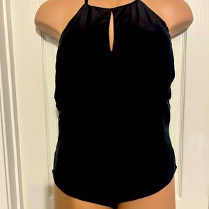 Black Halter Neck Top one piece plus size